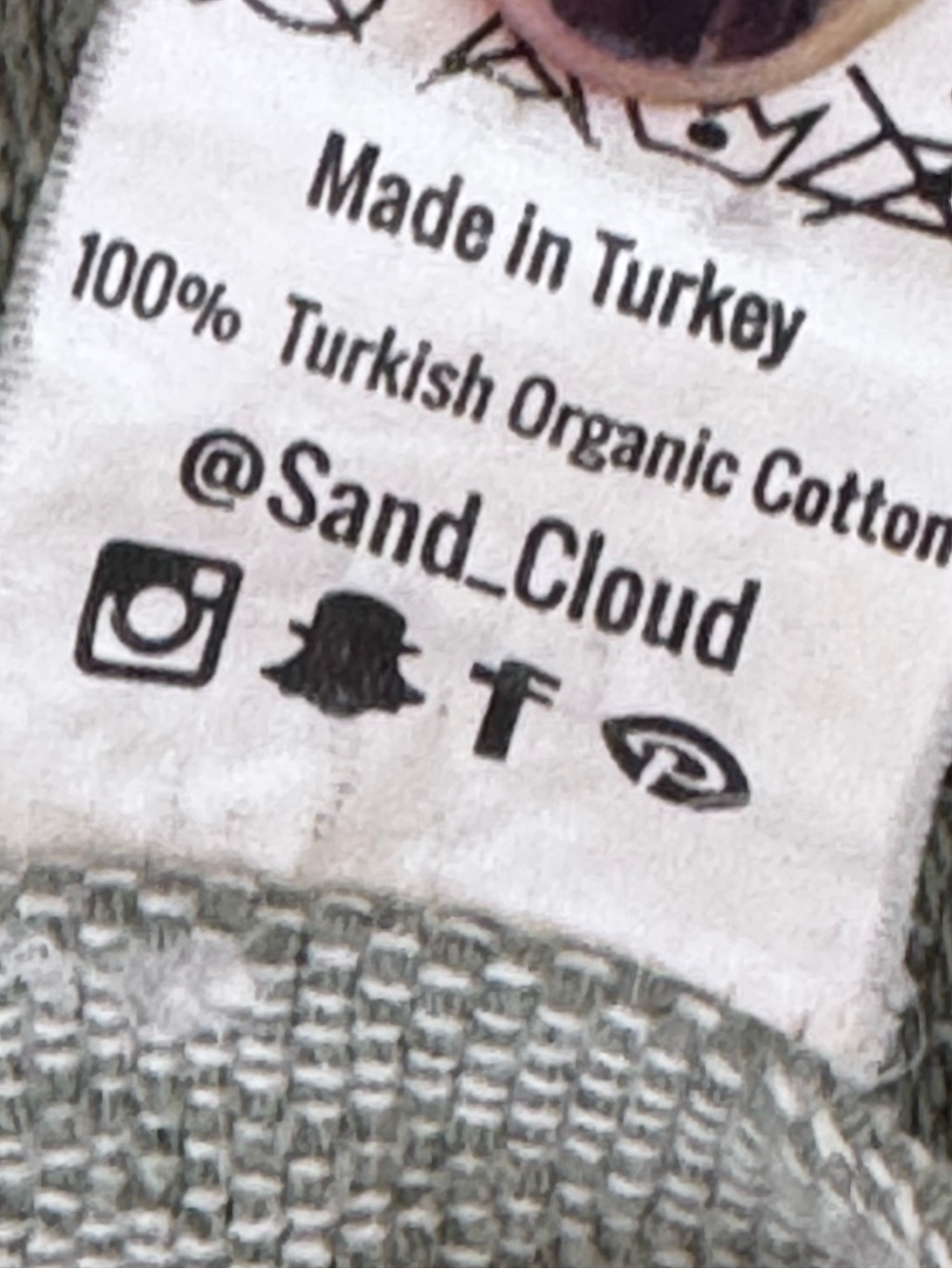 Sand Cloud Organic Turkish Cotton Sea Turtle Beach Towel  Blanket Sage Green - Picture 7 of 11